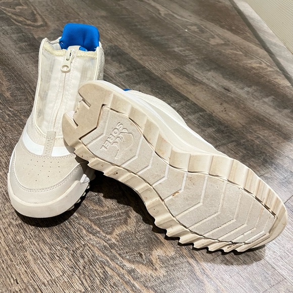 Sorel Women's ONA 718 Mid Shoe Chalk White Hyper Blue - Picture 6 of 9